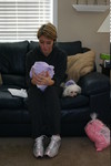 Aunt Lacey making faces at Madison